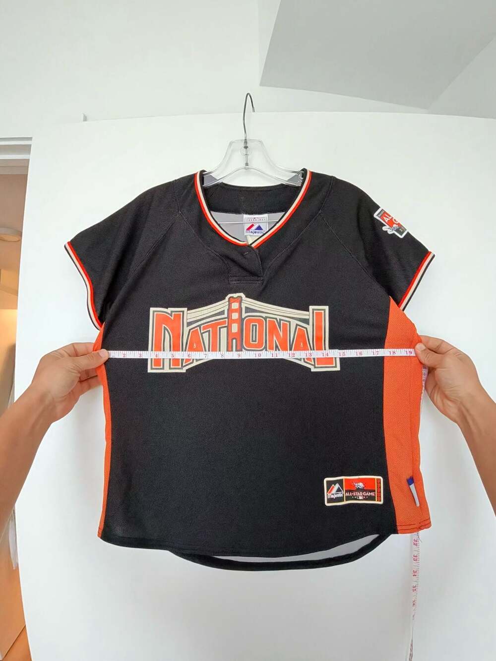 Women’s Majestic 2007 MLB All-Star Game National League Jersey Black Orange - Picture 8 of 8